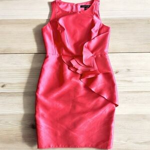 Carmen Marc Valvo size 14 Dress Pencil Dress Coral Midi fashion formal